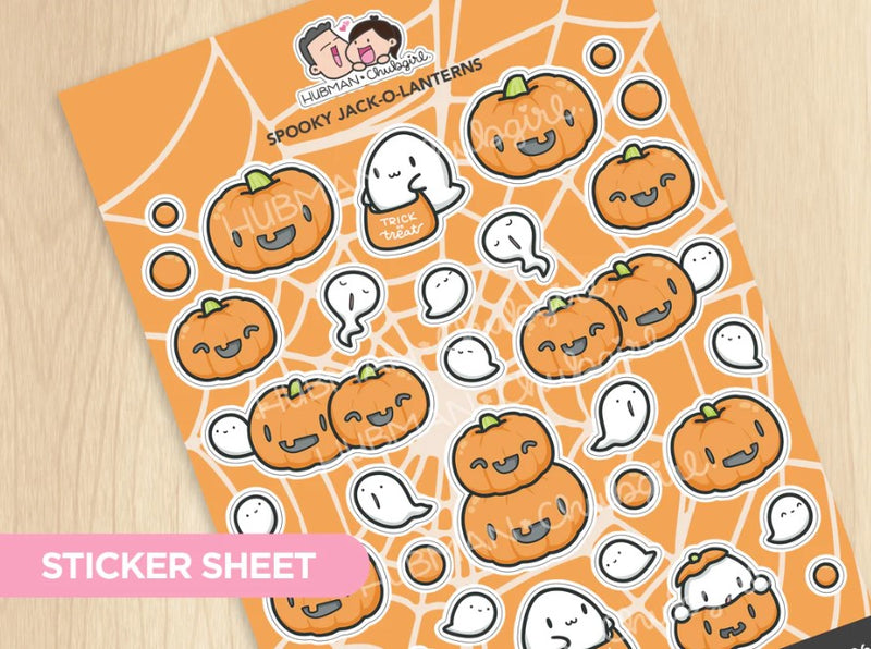 *PRESALE* Spooky Jack-O-Lanterns | Large Sticker Sheet