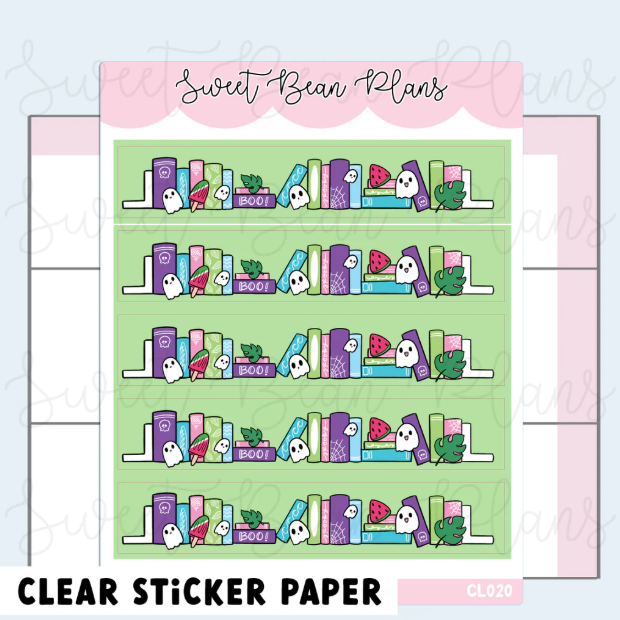 Spooky Summer Washi Strip | Clear Sticker Sheet