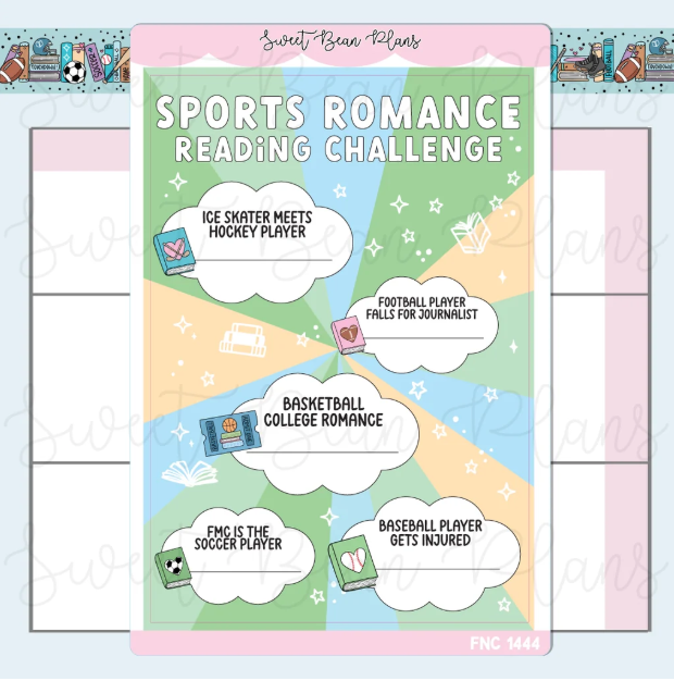 Sports Romance Reading Challenge | Large Sticker