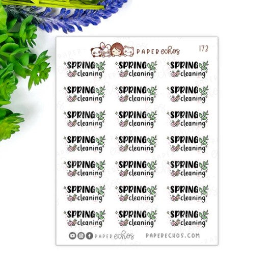 Spring Cleaning - Script | Sticker Sheet