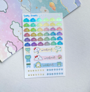 Spring Shower - Date Numbers | Sticker Sheet