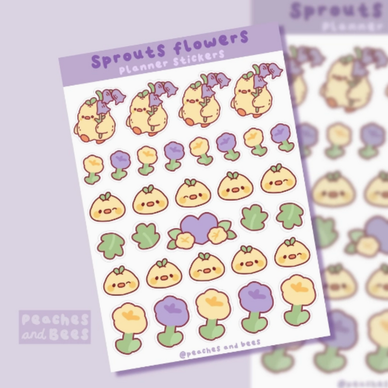 Sprouts Flowers | Sticker Sheet