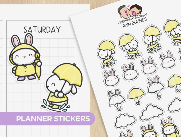 Rain Bunnies | Sticker Sheet