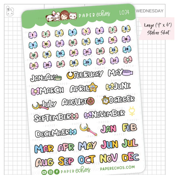 Moon Prism - Monthly | Large Sticker Sheet