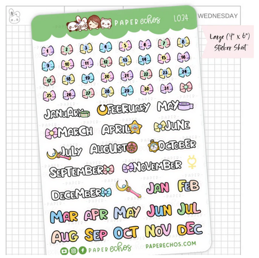 Moon Prism - Monthly | Large Sticker Sheet