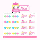 Steamie Girl - Days of the Week | Sticker Sheet