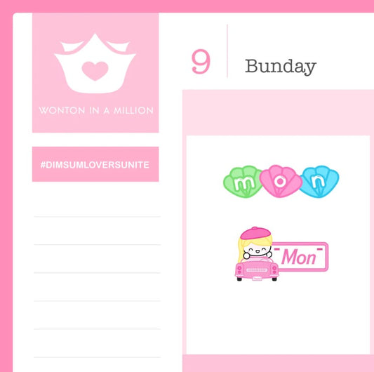 Steamie Girl - Days of the Week | Sticker Sheet