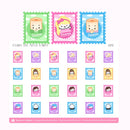 Steamie Girl - Poster Stamps | Sticker Sheet