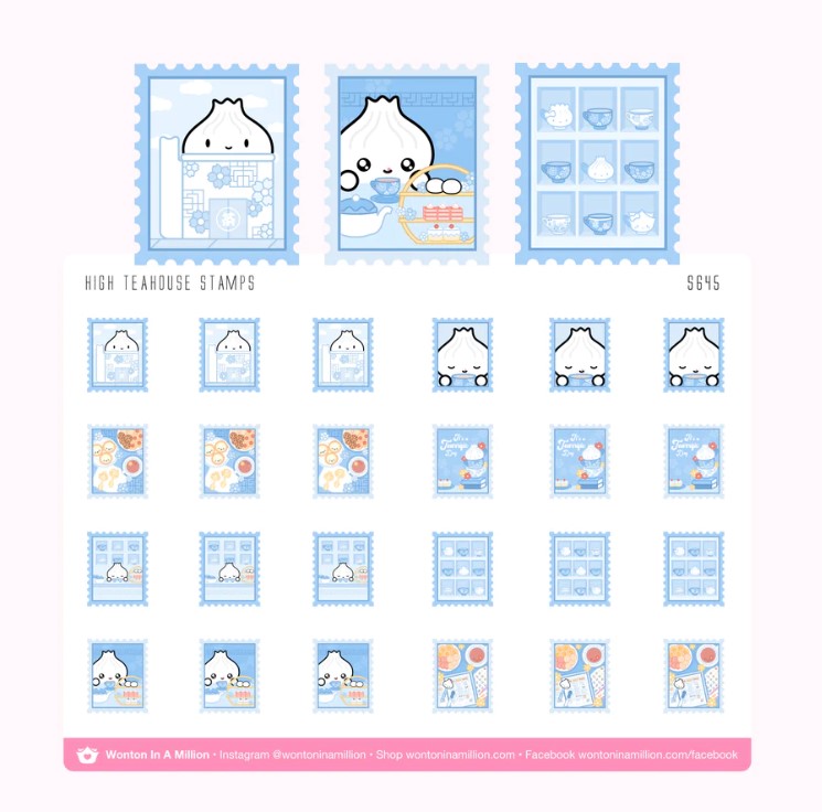 High Teahouse - Stamps | Sticker Sheet