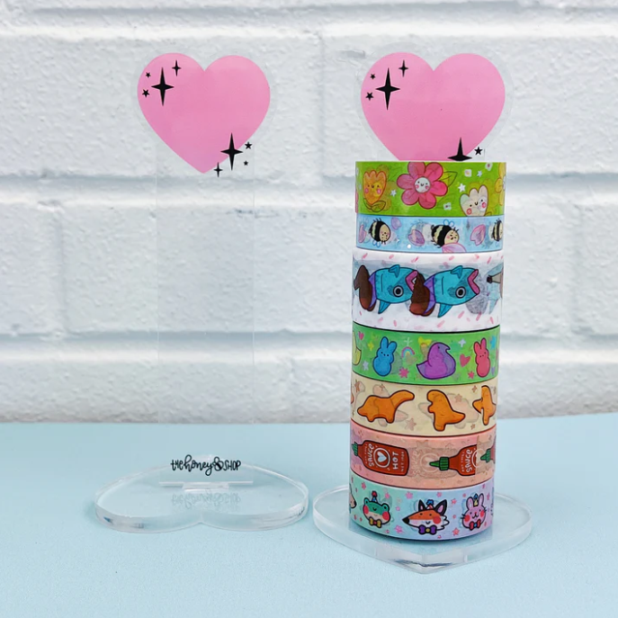 Heart & Sparkle | Acrylic Washi Stand