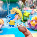 Stitch with Ducklings | Transparent Sticker