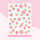 Strawberry Daisy Deco | Sticker Sheet