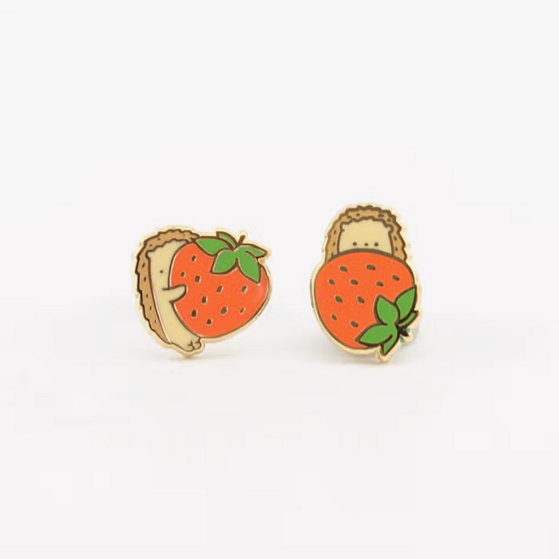 Peek-A-Boo Strawberry | Earrings