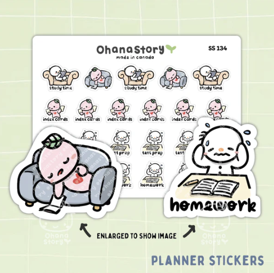Study Prep Homework | Sticker Sheet