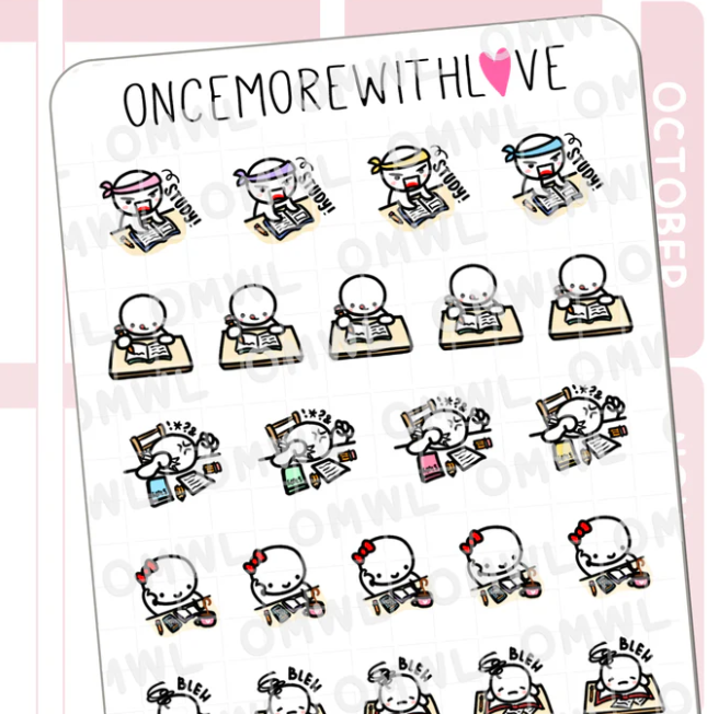 Study Time | Sticker Sheet – Stickie Planning
