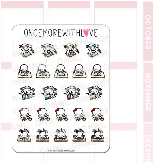 Study Time | Sticker Sheet