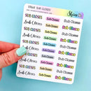 Sub Closes | Sticker Sheet