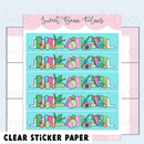 Summer Bookshelf Washi Strip | Clear Sticker Sheet