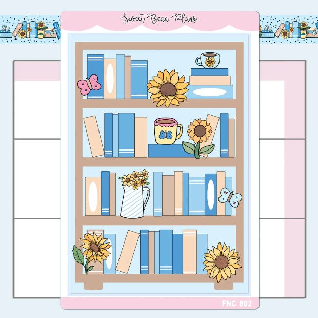 Sunflower Bookshelf | Large Sticker