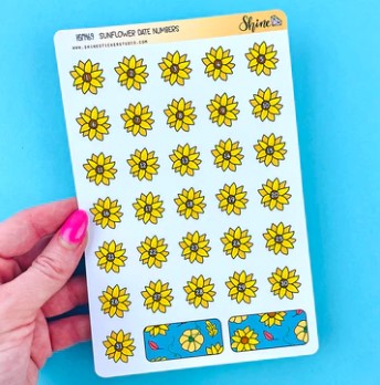 Sunflower Dates | Sticker Sheet