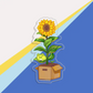 Sunflower Froggie | Vinyl Sticker