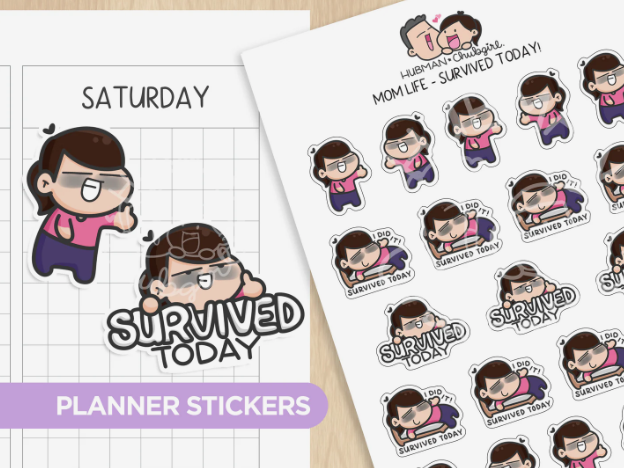 Mom Life - Survived Today | Sticker Sheet