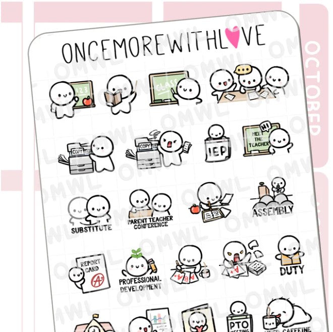 Teacher Sampler Part 1 | Sticker Sheet