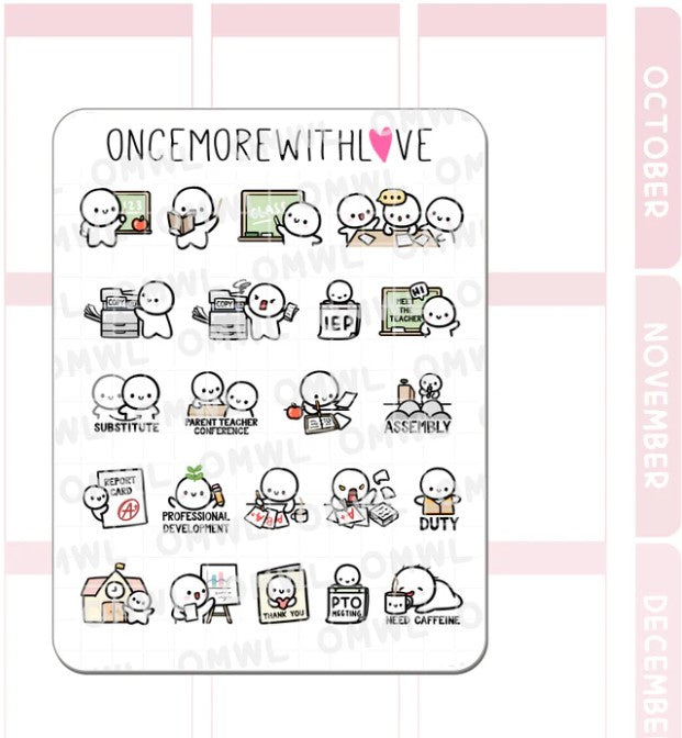 Teacher Sampler Part 1 | Sticker Sheet