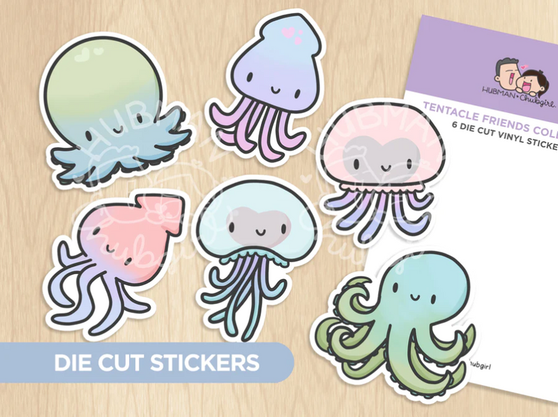 Tentacle Friends | Die Cut Stickers