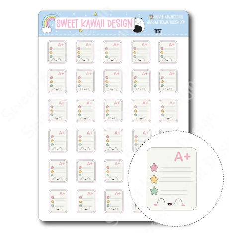 Kawaii Test | Sticker Sheet