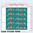 Tiki Bookshelf Washi Strip | Clear Sticker Sheet