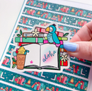 Tiki Book Stack | Vinyl Sticker