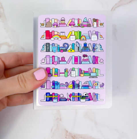 Lavender Bookshelf | Tiny Sticker Album