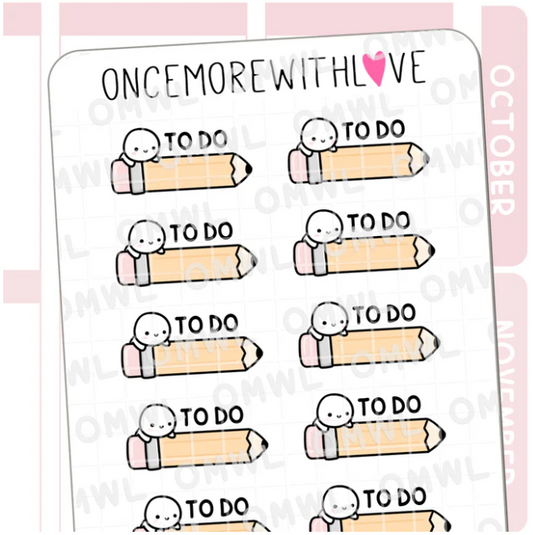 To Do Pencils | Sticker Sheet