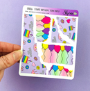 Star's Birthday - Torn Paper | Sticker Sheet