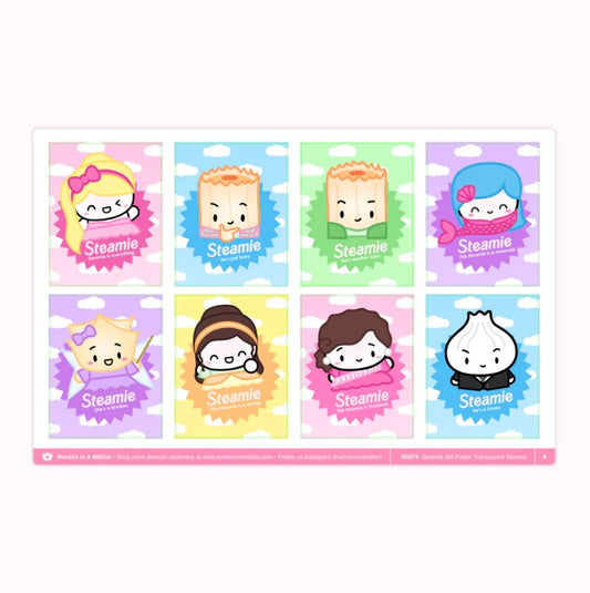 Steamie Girl | Transparent Sticker Sheet