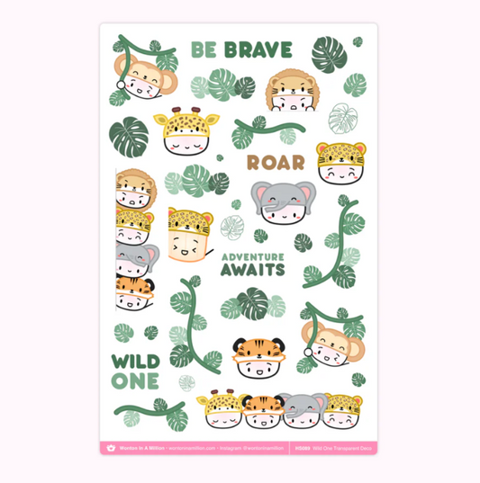Wild One | Transparent Sticker Sheet