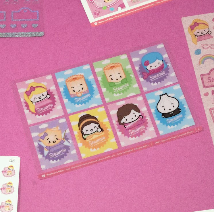 Steamie Girl | Transparent Sticker Sheet