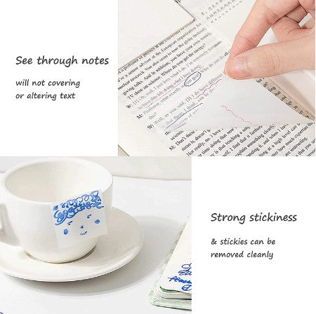 Transparent Sticky Notes - Clear