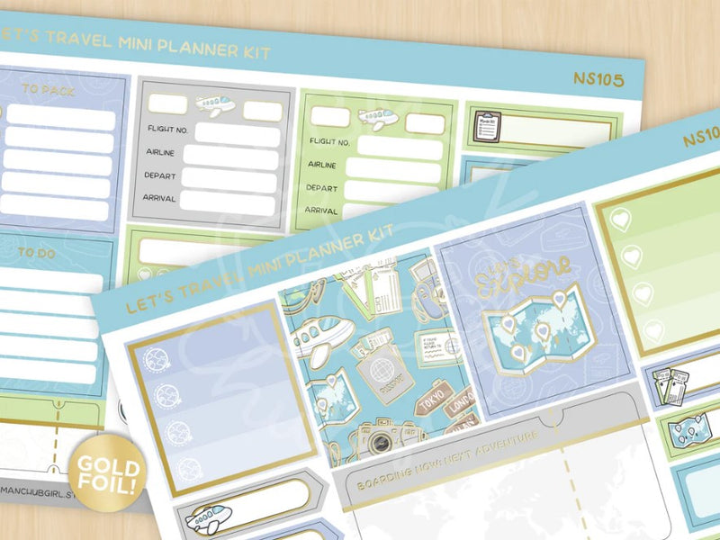 Let's Travel | Mini Planner Kit