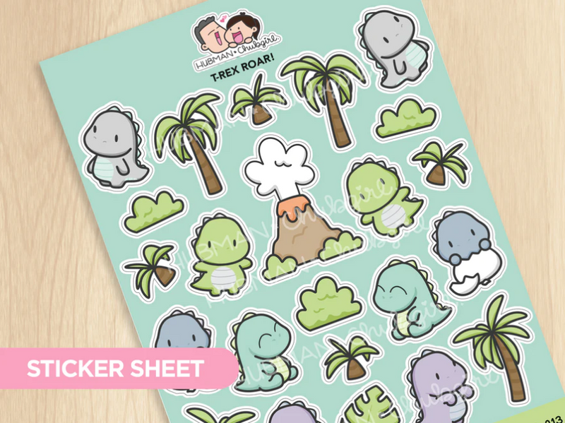 T-Rex Roar | Big Sticker Sheet