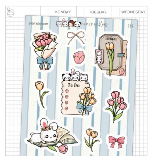 Tulips Deco Stickers Vol.1 | Sticker Sheet