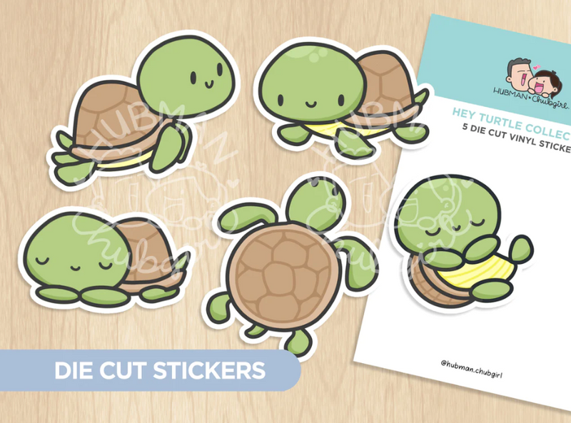 Hey Turtle | Die Cut Stickers