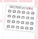 Mini Icons - TV | Sticker Sheet