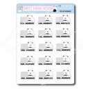 Kawaii Poe - Ugh Mondays | Sticker Sheet