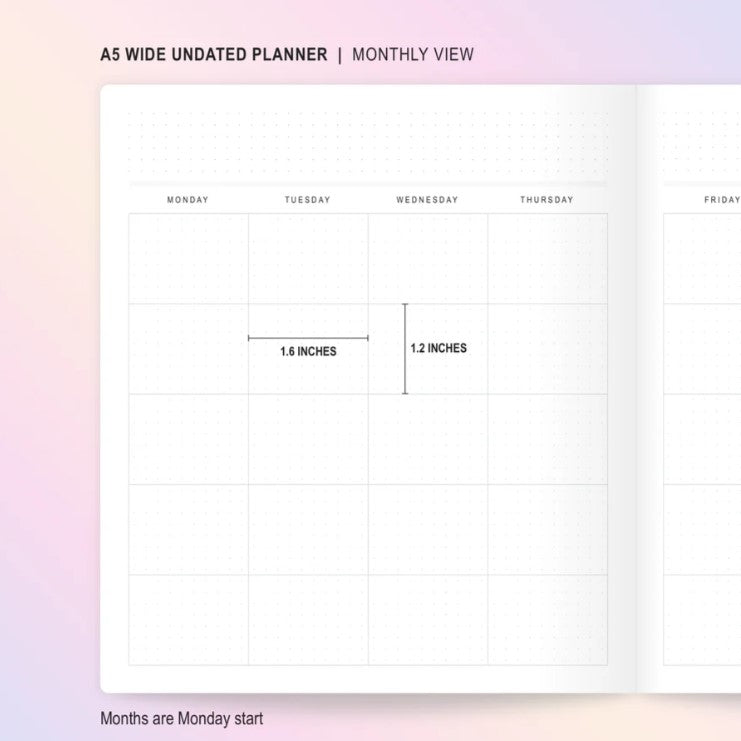 *PRESALE* Undated Wonton in a Million Sunrise Blush A5W Planner