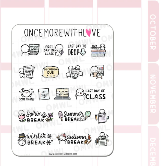 University/College Mixed | Sticker Sheet