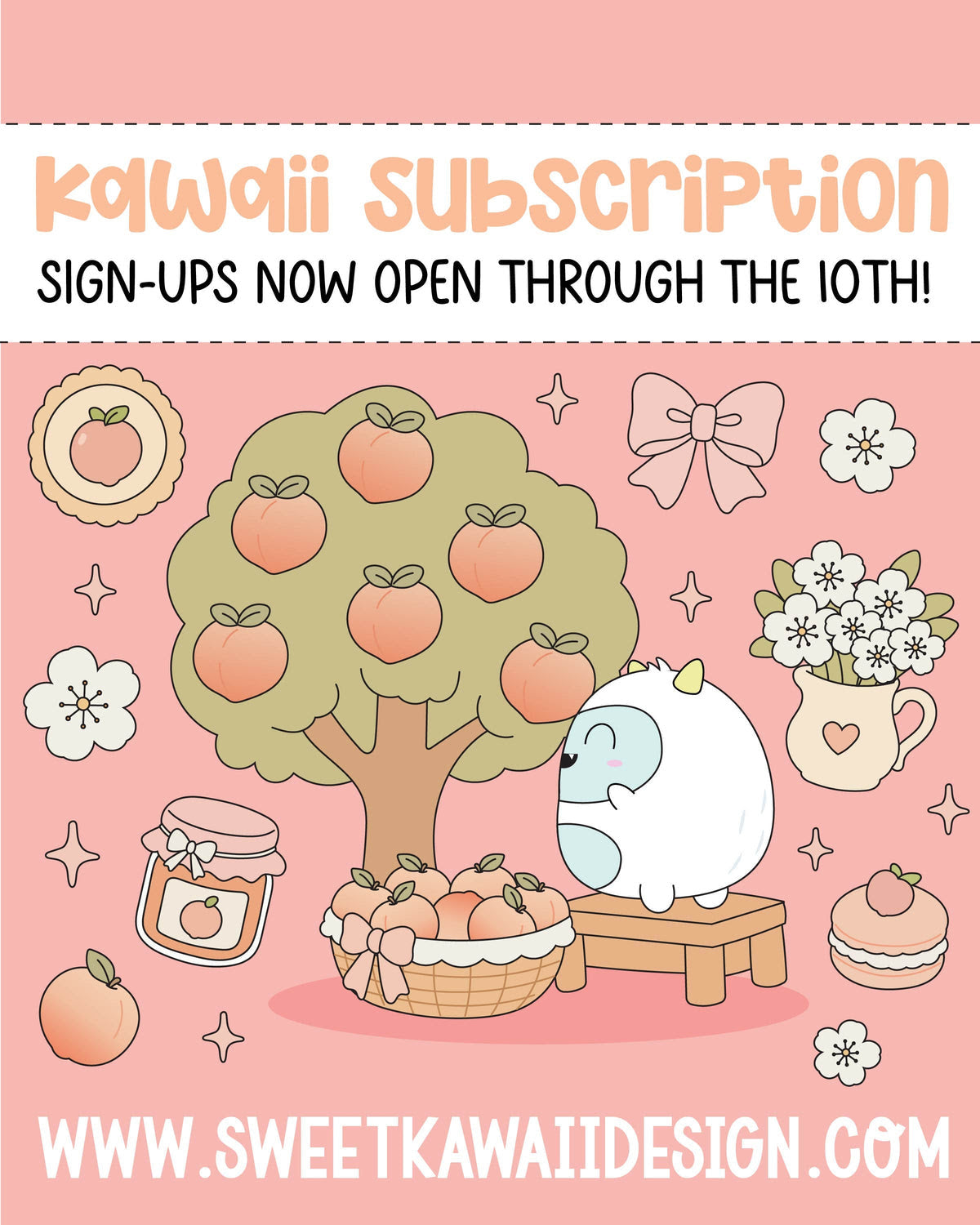*PRESALE* Sweet Kawaii Designs - Just Peachy | June 2026 Kawaii Kit Subscription