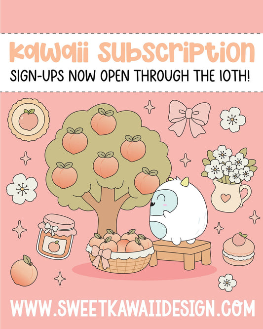 *PRESALE* Sweet Kawaii Designs - Just Peachy | June 2026 Kawaii Kit Subscription