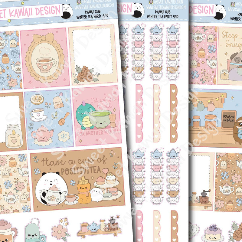 *PREORDER* Sweet Kawaii Designs - Winter Tea Party | December 2025 Kawaii Kit Subscription